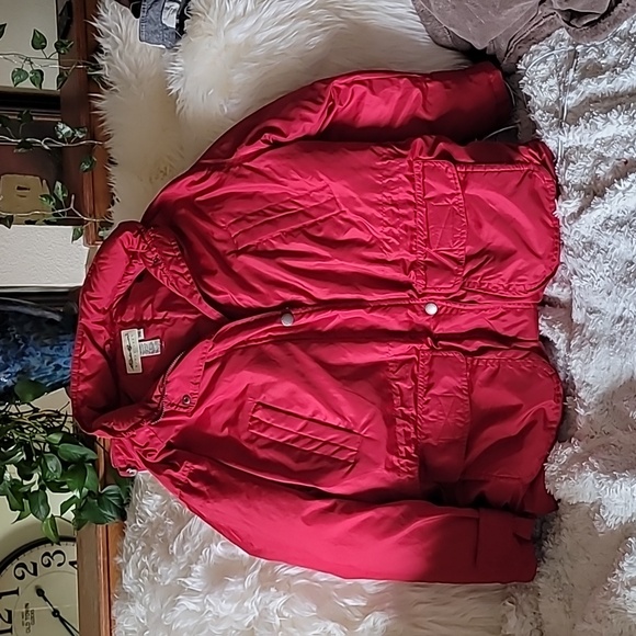 Red Eddie Bauer Vintage Coat Large Tall - Picture 1 of 5